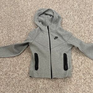 Nike Kids Light Gray tech  Full-Zip Hoodie